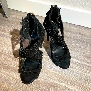 Zara high heels in black suede